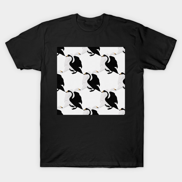 Black Swan / White Swan T-Shirt by matise